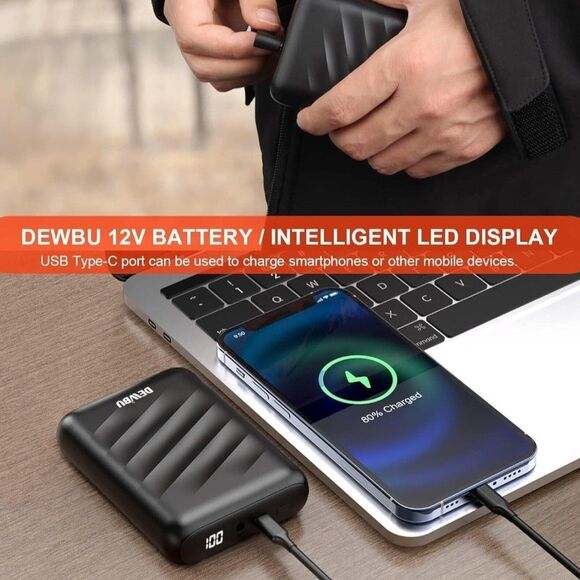 Dewbu Heated Hooded Parka Polar Fleece Jacket XL - 12V Battery & 3 Heat Settings - Picture 13 of 14